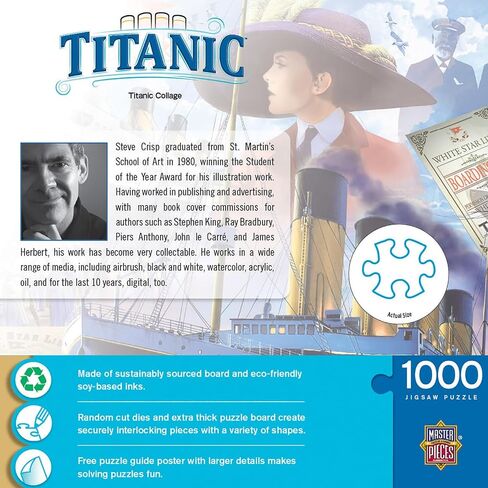 MasterPieces 1000 Piece Jigsaw Puzzle for Adults, Family, Or Youth - Titanic Collage - 19.25"x26.75" in Kuwait