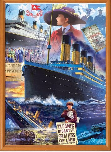 MasterPieces 1000 Piece Jigsaw Puzzle for Adults, Family, Or Youth - Titanic Collage - 19.25"x26.75" in Kuwait