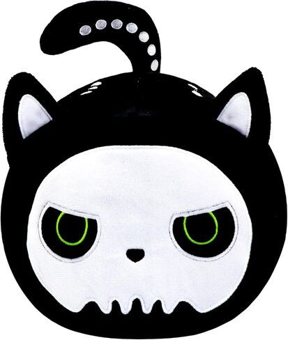 Halloween Stuffed Plush Toys, Halloween Black Cat Plush Toy, Skeleton Black Cat Stuffed Animal Pillows Black Cat Plushie Toys Gifts for Kids Adults Birthday Halloween Home Decor in Saudi Arabia
