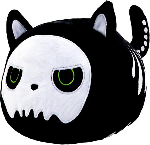 Halloween Stuffed Plush Toys, Halloween Black Cat Plush Toy, Skeleton Black Cat Stuffed Animal Pillows Black Cat Plushie Toys Gifts for Kids Adults Birthday Halloween Home Decor in Saudi Arabia