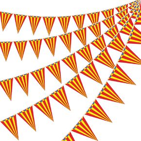5 Pack Carnival Pennant Banner Decorations, Vintage Circus Theme Birthday Bunting Decor, Carnival Themed Party Triangle Banner Flags Party Supplies for Indoor/Outdoor