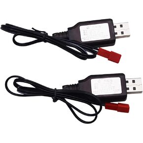 Blomiky 6V 250mA JST USB Charger Cable Suitable for New Version Huina 540 Dump 520 RC Bulldozer and 510 RC Excavator / 6V JST USB 2