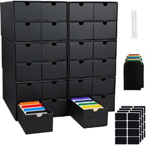 6 Sets Trading Card Storage Boxes, Includes 24-750 CT Boxes & 96 Dividers, 18000+ Trading Cards Organizer for Collectible Card Games, Sports Cards, TCG, MCG, YuGiOh, with Labels & Pen