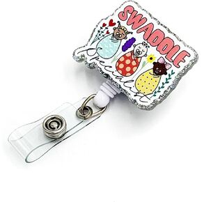 Funny Badge Reel Retractable with Alligator Clip I'm an Arterial Girl Acrylic Heart Aorta Badge Clip for VAT RN Cardiology Doctor Nurse Cardiologist Cardiovascular Medical Office