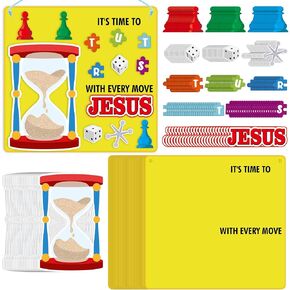 24 مجموعة من لعبة VBS Crafts Dentic Jesus Sign Craft Kit مع بطاقات ألعاب اللوحة المطبوعة Lanyard لـ VBS لقضاء العطلات الأنشطة المنزلية (اتبع يسوع)