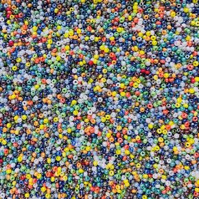 Czech Glass Seed Beads 10/0 (2.3mm Diameter) Opaque Multi Luster DIY Jewelry Making Beads - 500g Bulk Bag by Preciosa (Jablonex)