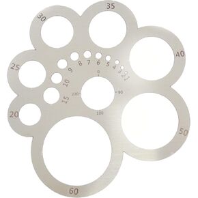 Round Leather Cutting Tool Corner Cutter Circle Drawing Template Stainless Steel Metal Ruler for Leathercraft Woodworking Sewing DIY Craft Supplies