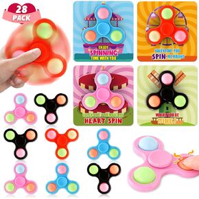 Valentine Day Cards with Spinner Toys