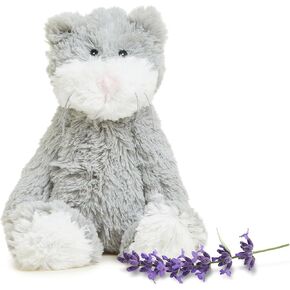 warmies Microwavable & Weighted Stuffed Animals, Cat - Heated Stuffed Animal Plushie for Warmth & Comfort - Cute Soft Plush Toys for Adults & Children (Boys, Girls, Babies & Toddlers)
