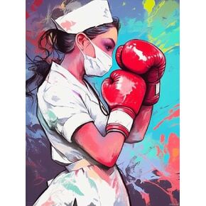 JXAVAXDE Funny Nurse Diamond Painting Kits for Adults, Occupation Diamond Painting Art Kit for Adult, DIY Full Drill Diamond Art Painting, 5D Gem Art and Crafts for Home Wall Decor Gift 12x16 Inch