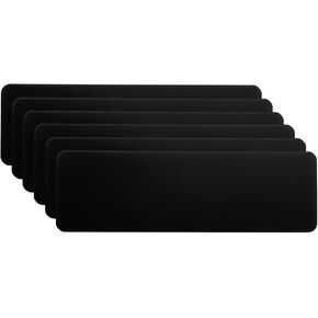 PATIKIL 4x2 Inch Anodized Aluminum Sheet Metal, 6 Pack Self Adhesive Laser Plates Engraving Blanks 0.5MM Thin for Crafting DIY House, Black