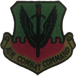 United States Air Force USAF Air Combat Command Embroidered Patch, with Iron-On Adhesive (Subdued)