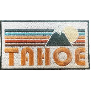 Lake Tahoe Patch - Retro Mountain 100% Embroidery Iron-on or Sew-on Lake Tahoe, California Patch (4" x 2.25")
