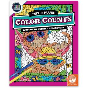 MindWare Color by Number Color Counts Coloring Book (Pets on Parade) - Activity Book for Children Ages 6 and up - 22 Pages