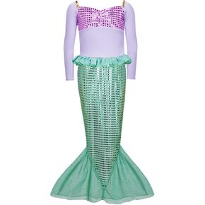 DAXIANG Little Girls Princess Mermaid Costume for Girls Dress Up Party Birthday Halloween 2-10 Years