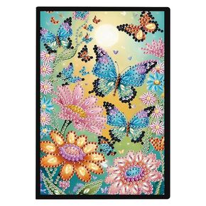 JISHSHAY Diamond Art Notebooks Diamond Painting Notebook Diamond Painting Notebook Journal Kits Diamond Painting Journal Notebook 5D Diamond Painting Notebook Diamond Art 5D Notebook 5.7×8.26in Flower