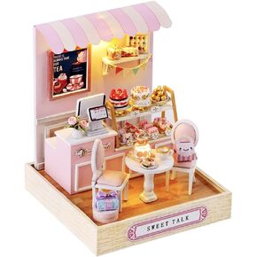 Flever Dollhouse Miniature DIY House Kit Creative Room with Furniture for Romantic Valentine's Gift (Corner of Garden)