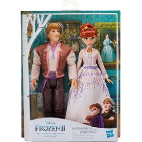 Disney Frozen Anna & Kristoff Fashion Dolls 2 Pack, Outfits Featured in The Frozen 2 Movie, Brown