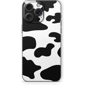 MightySkins Skin Compatible with Apple iPhone 15 Pro Max Back Only Wrap - Cow Print | Protective, Durable, and Unique Vinyl Decal wrap Cover | Easy to Apply & Change Styles | Made in The USA