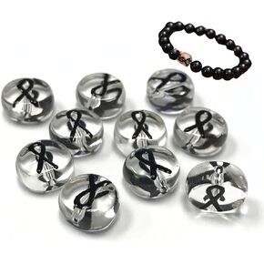 Bulk Cancer Ribbon Beads, Awareness Beads for Jewelry Making, Gift for Beader, 10mm, Pack of 10 pcs (Orange)