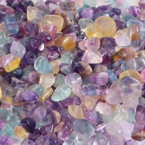 400pcs حبات الحجر الطبيعية 7 شاكرا اللون 5-8 مم غير منتظم الأحجار الكريمة الشفاء الكريستال حفر الصخور فضفاضة حبة البلورة لمجوهرات قلادة سوار تصنع صياغة