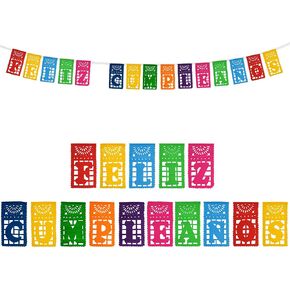 Feliz Cumpleanos Banner - Feliz Cumpleaños Banner - Papel Picado Mexicano Para Fiesta - Fiesta Themed Party Decorations