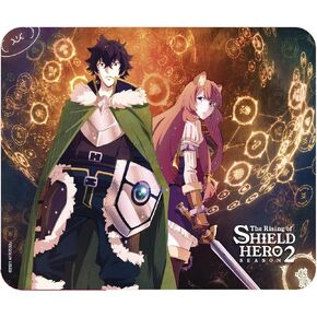 Abystyle: صعد بطل الدرع Naofumi & Raphtalia Mousepad 9.25 "L x 7.7" H Square Mouse PAD PACISION SPEER