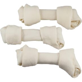 Large Rawhide Bones 8-9" (15 Count) Premium Natural Dog Bones for Long Lasting Chews | Free Range, Grass-Fed Cattle with No Hormones, Additives or Chemicals