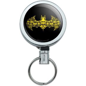 Batman Batman Icons Logo Heavy Duty Metal Retractable Reel ID Badge Key Card Tag Holder with Belt Clip