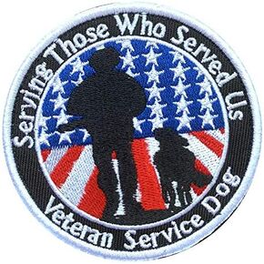 Antrix Army Service Dog Serving Those Who Served Us Veteran Service Dog Patch Hook & Loop Badge Emblem Patch for Medium and Large Dog Vests & Harnesses