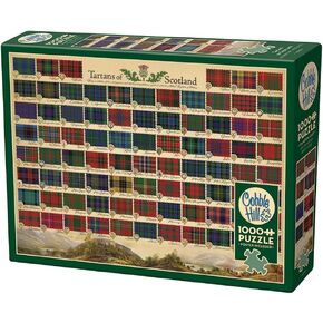 Cobble Hill 1000 Piece Puzzle - Tartans of Scotland - Sample Poster Included