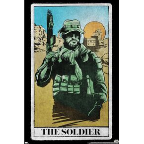 Trends International Call of Duty: Modern Warfare 2 - Captain Price Tarot Card Wall Poster, 14.725" x 22.375", Premium Unframed Version