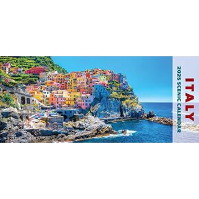 Willow Creek Press Italy Panoramic 2025 Wall Calendar (15" x 6.5")