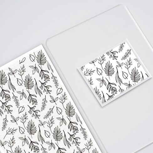 Whaline 20pcs خط الحد الأدنى من الطين ورقة النقل الحديثة ورقة النقل التجريدي لبوهو DIY الفنون الحرف بوليمر البوليمرات المجوهر in Saudi Arabia