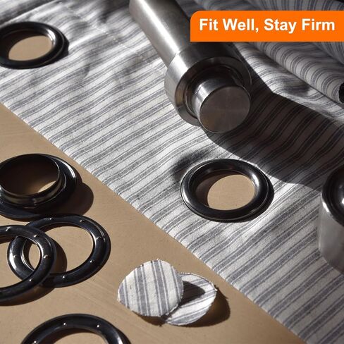 HARFINGTON 20Set Grommets Eyelets with Washers 17mm Copper Metal Eyelets Kit for Fabric Curtain Tarps Leather Belt Shoes Bag DIY, Copper in Saudi Arabia