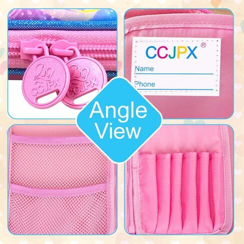 AGSDON Pencil Case for Girls, Cute Unicorn Pencil Box, Kids School Supply Organizer Stationery Bag Zipper Pouch in Kuwait