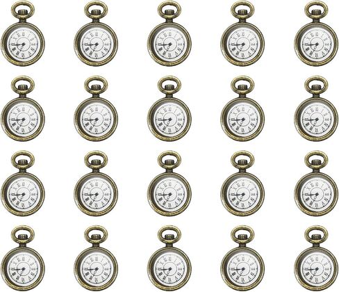 PATIKIL Watch Clock Charm Pendant, Pocket Watch Charm for Woman Necklace Earring Bracelet Jewelry Making and DIY Crafts in Kuwait