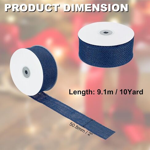 PATIKIL 1 Inch Wide 10 Yards Burlap Ribbon, Natural Jute Fabric Crafts Roll Gift Wrapping for Party Home DIY Bow Decoration Wedding Christmas, Purple in Kuwait