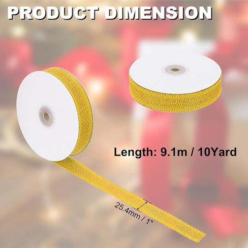 PATIKIL 1 Inch Wide 10 Yards Burlap Ribbon, Natural Jute Fabric Crafts Roll Gift Wrapping for Party Home DIY Bow Decoration Wedding Christmas, Purple in Kuwait