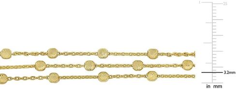 Women's 3-Strand Station Ball Necklace - Sterling Silver, Yellow Gold Flashed Plated, Rose Gold Flashed Plated, or Multi-Tone - Adjustable 16"+2" Extender in Kuwait
