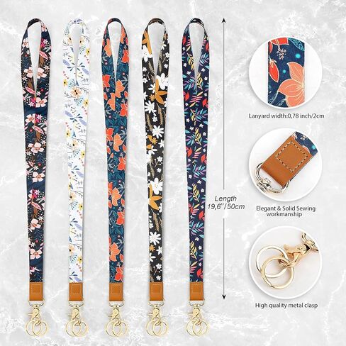 Lanyards for ID Badges Car Keys 5 Pack, Cute keychain Key Lanyard for Women Teacher in Kuwait