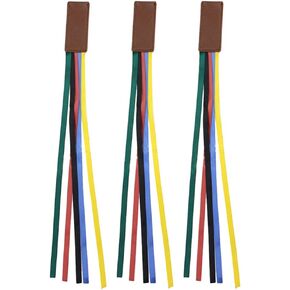NUOBESTY 3pcs Ribbon Bookmark Multi Tassel Page Marker Leatherette Bookmark Colorful Artificial Leather Bible Bookmark for Books Bible Reading Office Accessories