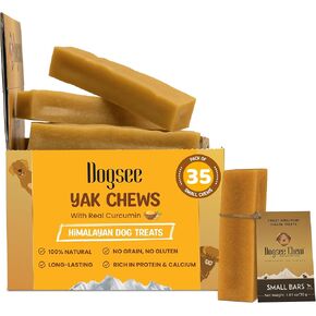 Dogsee Himalayan Turmeric Yak Chews Medium 25 Count | Long Lasting | Handcrafted in The Himalayas | SRP Box