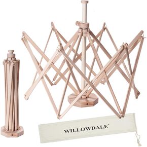 WILLOWDALE Yarn Swift Winder for Knitting and Crocheting, Adjustable Wooden Umbrella Yarn Swift Crochet Tool for Yarn Ball Winder, Ideal Crochet Accessories Craft Supplies