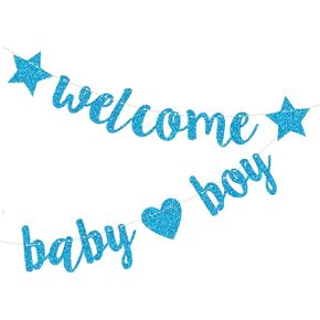 Rose Gold Glitter Welcome Baby Girl Home Banner Glitter Girl Newborn Baby Shower Bunting Birthday Party Hanging Decorations Party Supplies
