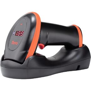 Tera Pro Series Wireless 1D 2D QR Barcode Scanner with Cradle Display Counting Screen Extra Fast Scanning Speed Ultra High Resolution Handheld Image Bar Code Reader for Warehouse Inventory HW0008 in Kuwait