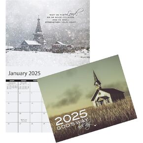 Fun Express 10 1/2" x 8 1/4" 2025 God’s Way Each Day 13-Month Religious Wall Calendar