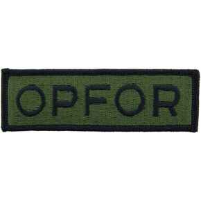 United States Army Medical OPFOR Opposing Forces Patch, Subdued Woodland/Green, with Iron-On Adhesive