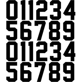Zonon 22 Pieces Iron on Numbers T Shirt Heat Transfer 0 to 9 Jersey Numbers for Team Uniform Sports (Black,3 Inch)