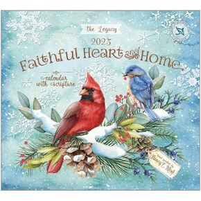 2025 Mini Wall Calendar-Faithful Heart And Home (6.75" X 6" X 1/8")